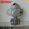 gas 1000wog 3pc electric clamp motorized ball valve ac110v